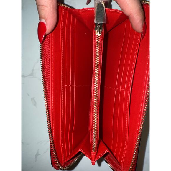 Christian Louboutin Panettone Zip Wallet in Kraft/Red - Picture 2 of 7